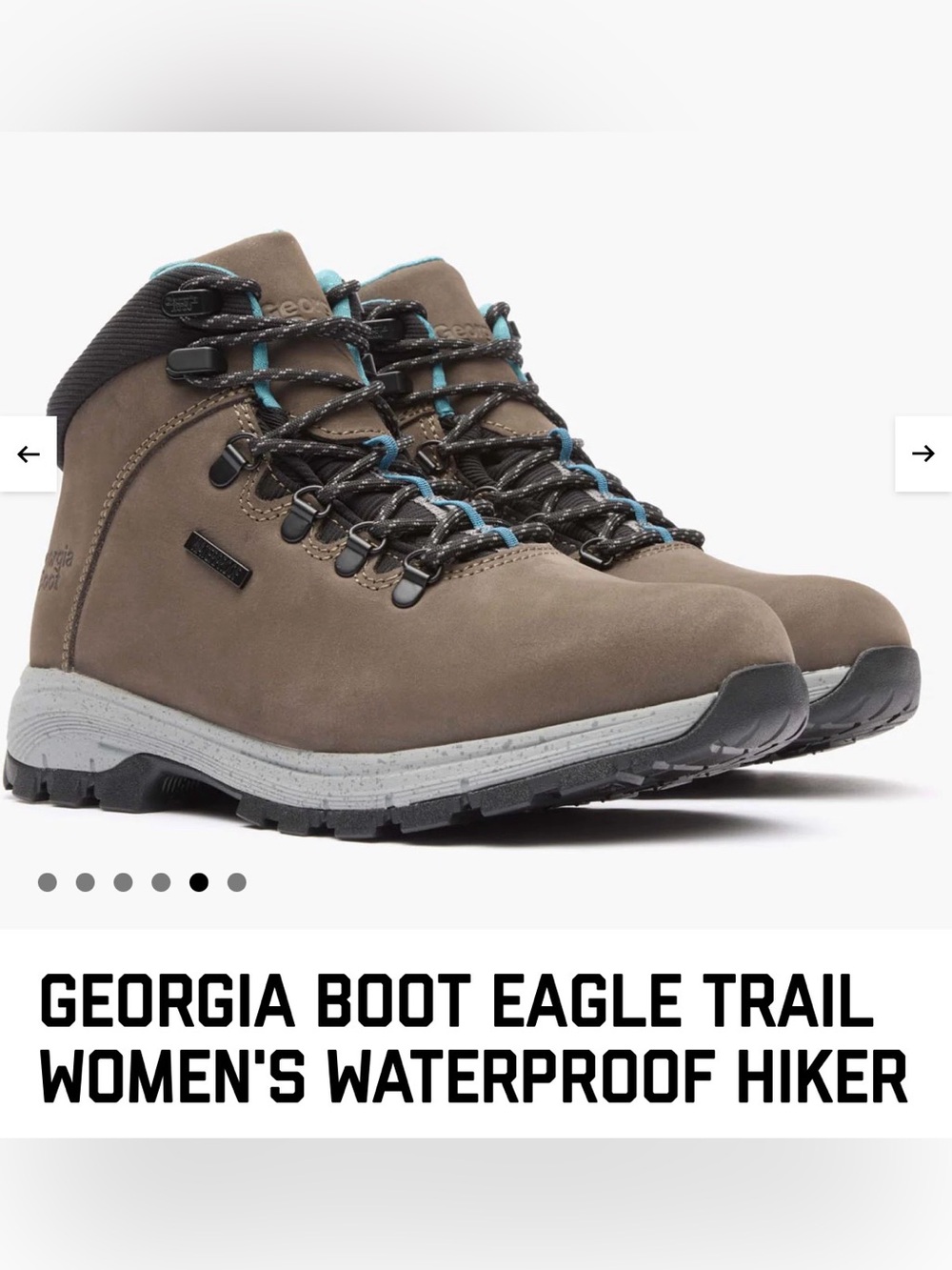 New in Box Georgia Boot Women's Hiking Boots Gray 7.5